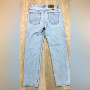 Wrangler Mens Regular Fit Straight Leg Denim Light Blue Jeans - W32 L32